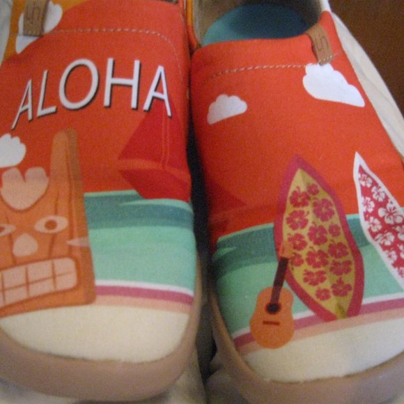 LIN TOLEDO canvas slipon loafer  shoes SZ 7 - Picture 2 of 6